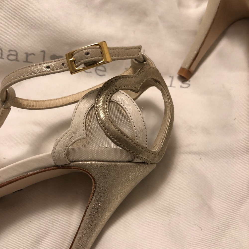 Anthropologie BHLDN Charlotte Mills Heart T-Straps - Picture 2 of 5